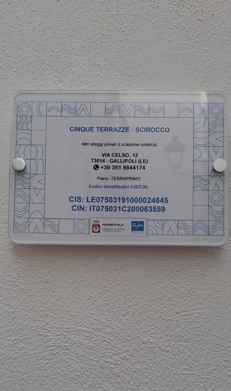 Cinque Terrazze - Scirocco Villa Gallipoli Eksteriør billede
